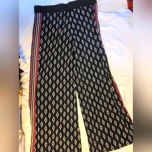 WHBM, Black/white palazzo pants, Large
